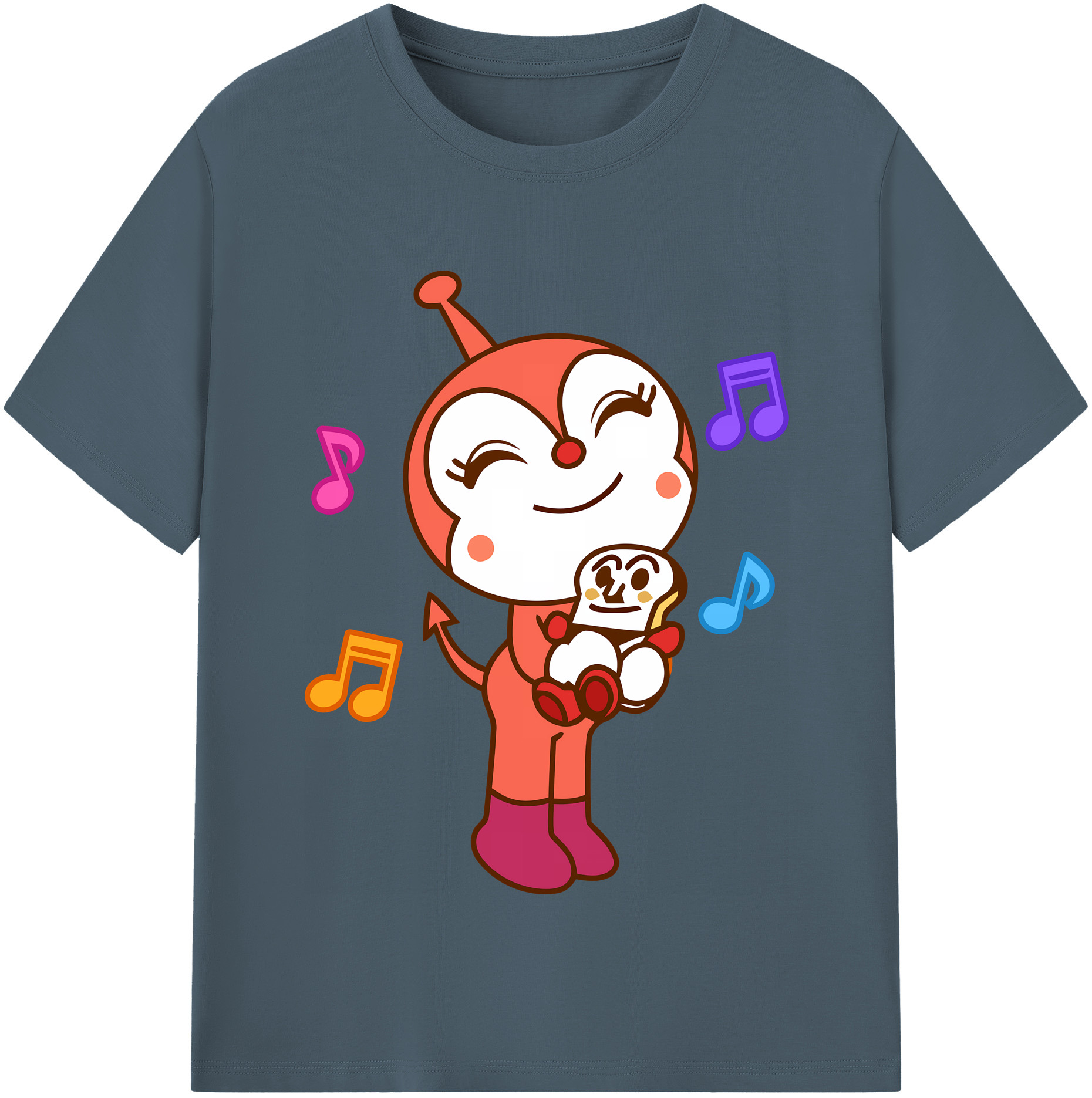 （画像用） アンパンマン Anpanman 綿100％半袖Tシャツ（フロントプリント）